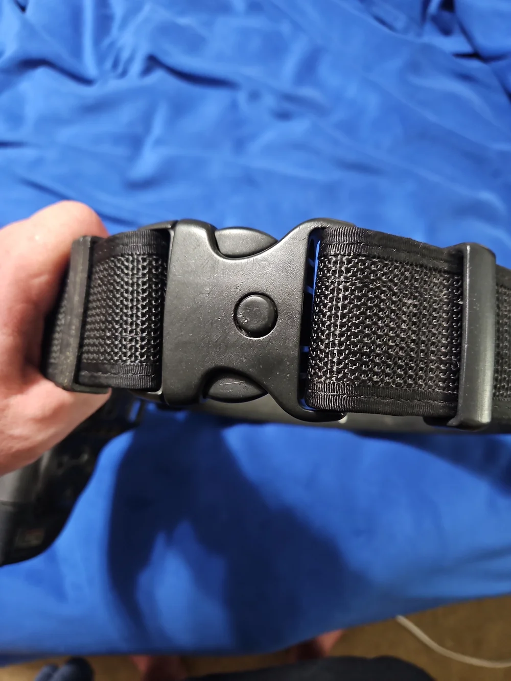 Black Tactical Duty Belt with Holster and Double Magazine Pouch